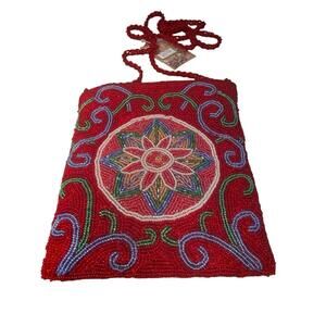Beaded Crossbody Mini Purse Made In India New